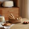 Lirancia Rattan Woven Fruit Egg Table Kitchen Serving Cute Round Japanese Style Basket, Tray, Tray, Organizer, Storage, Tray, Shape, [L=28×10cm]