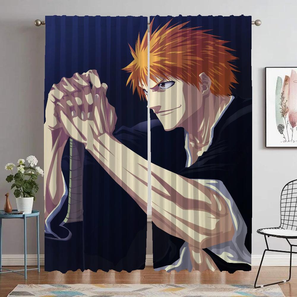 Vorhänge für Innenräume für Kamera BLEACH Fenster Vorhang für Zimmer 2 Paneele Halloween Dekoration Raumteiler Jalousien Wohnen Küche