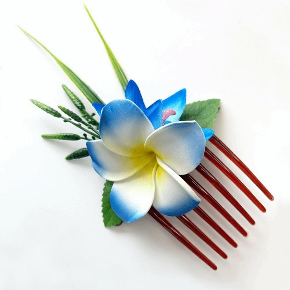 Elegant Side Clip Hair Clip Temperament Bohemian Style Hair Clip Fashion Plumeria Hair Comb Beach