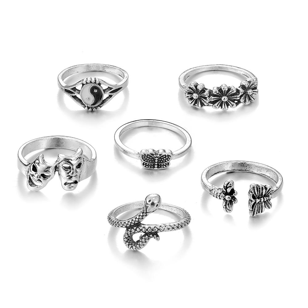 

Маска клоуна, бабочка, ювелирные изделия ручной работы, регулировка открытия, цветок, женские элегантные украшения серебряный