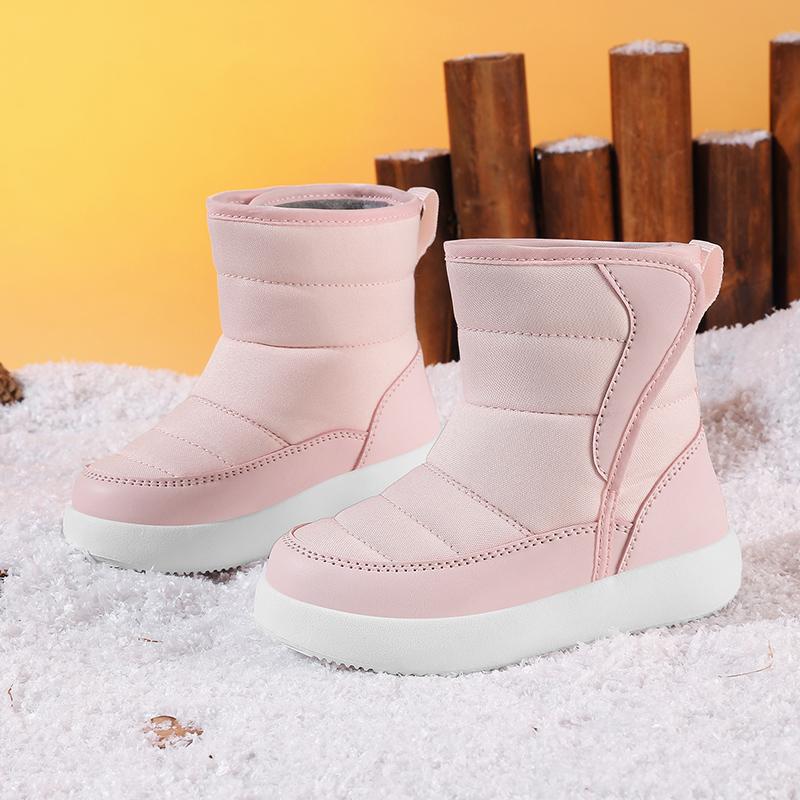 Winter Kids Snow Boots Warm Plush Shoes High Top Anti-Slip Casual Ankle Boots Children's Outdoor Waterproof Girls Boys Shoes New