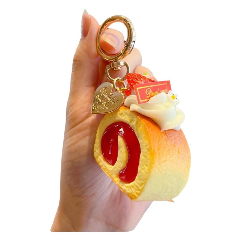 Simulation Fruit Simulation Fruit Keychain Strawberry Cake Model Bag Keychain Bag Keychain Style 2