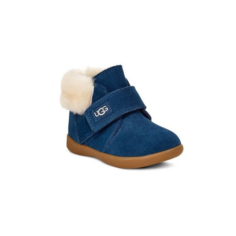 UGG Nolen Comfortable Versatile Suede Childrens Boots Kids boots Dark-Blue 1106229T-NWNV