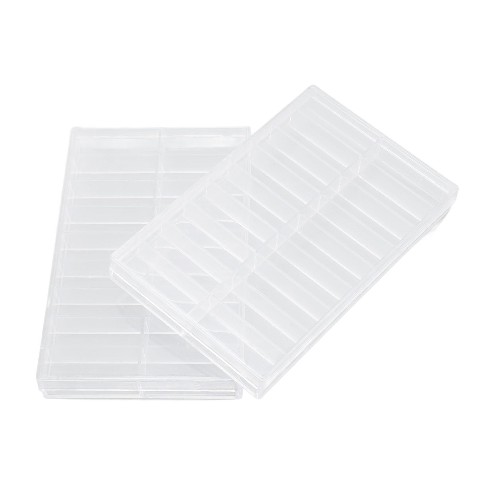 

2PCS 18 Grids Organizer Dustproof Storage Box Plastic Compartment Container for Small Watch Parts and Screws