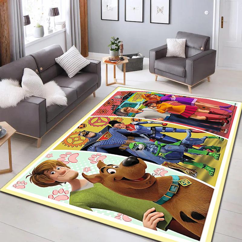 Halloween Cartoon Comedy Adventure Movie Scooby-Doo Carpet Is Suitable for Living Room and Bedroom Doormats Office Balcony Decorative Carpet V7