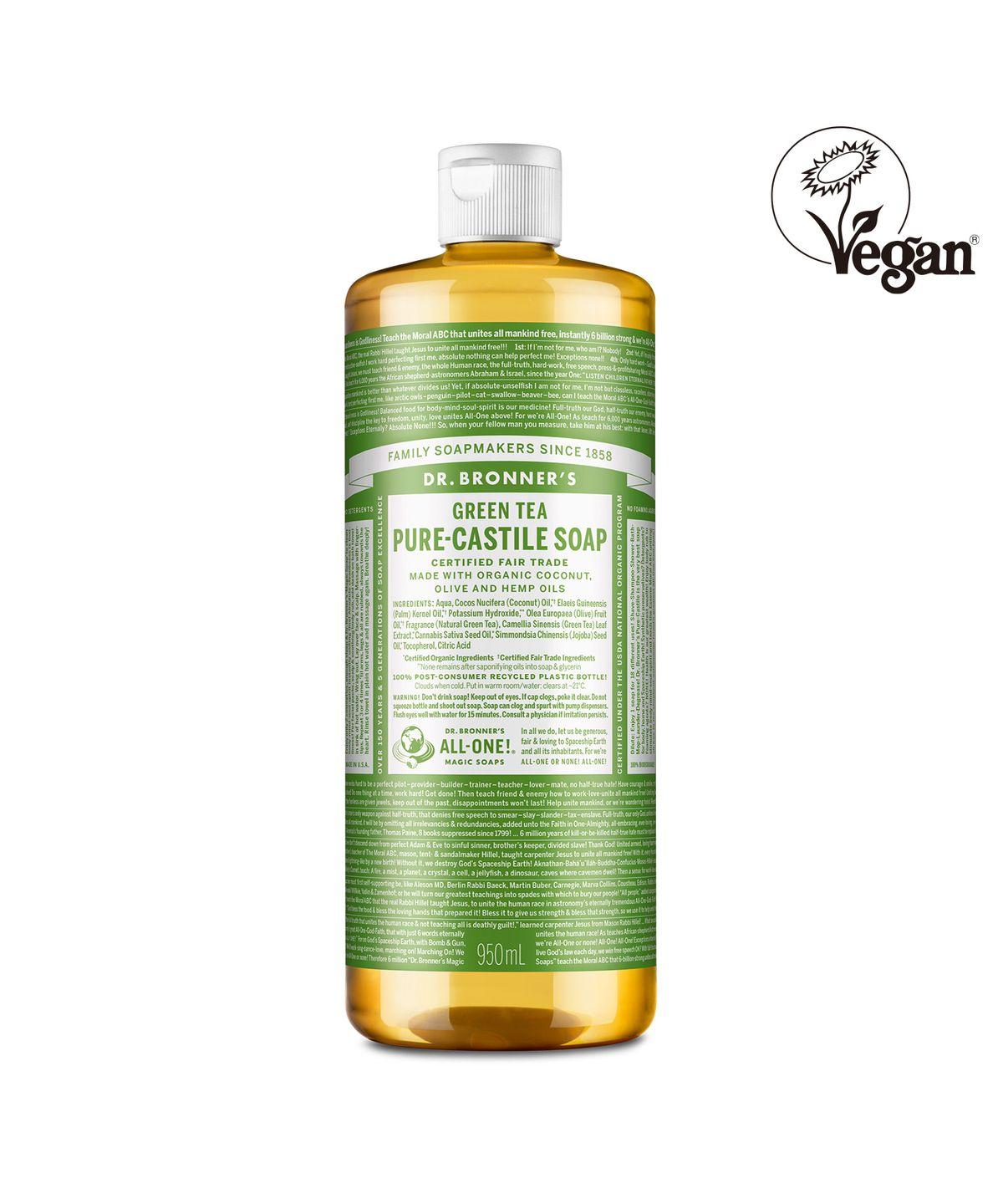 [Face & Body Cleanser] Green Tea Pure Castile Soap 950ml