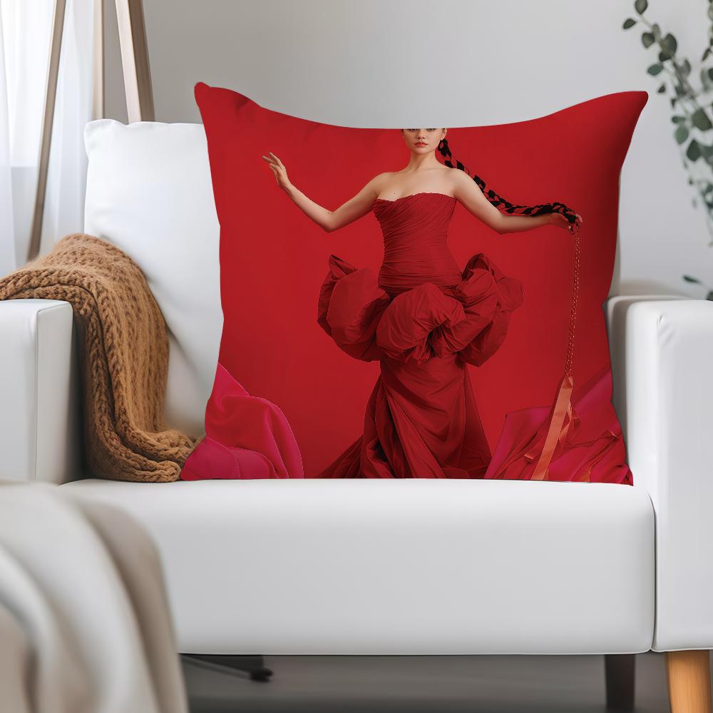 Singer S-Selena Gomez Pillow Case Applicable Space For Guest Rooms Interiors Cars Office House Decoration