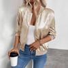 Veste Mode Fine Unie Couture Printemps Automne Nouvelle Veste Casual Ajustée Mince Veste Top