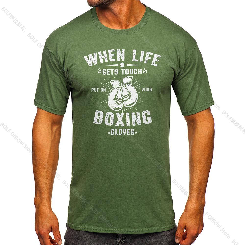 Herren Box-Fitnessstudio Bedrucktes Vintage T-Shirt Sport 100% Baumwolle Klassische T-Shirts für Männer Frauen Sportbekleidung Oberteile