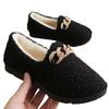 Winter new Doudou shoes fluffy shoes wear flat-bottomed velvet cotton shoes thick-soled bow cotton shoes low-top warm shoes
