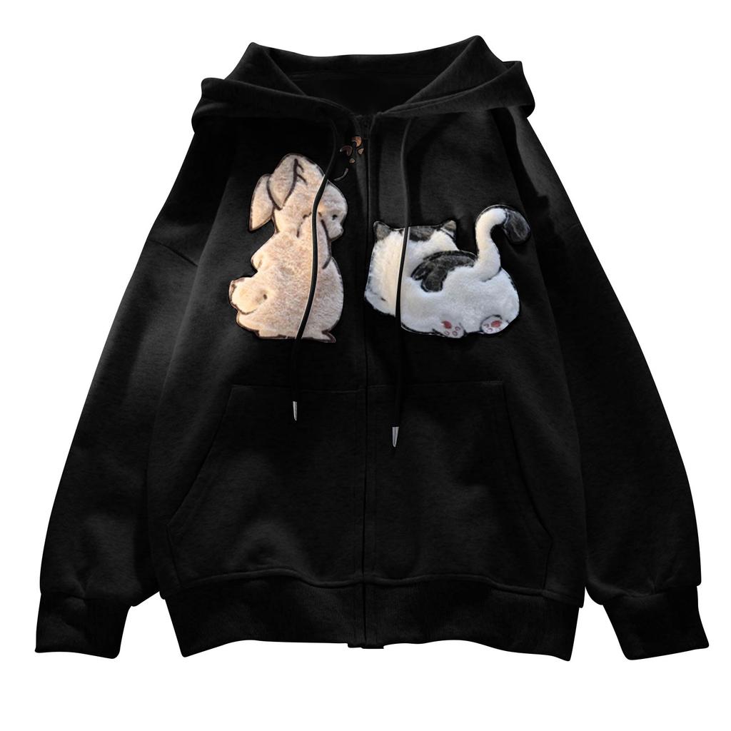 Ladies Fashion Casual Long Sleeve Round Neck Hoodie Pullover Top With  Pockets