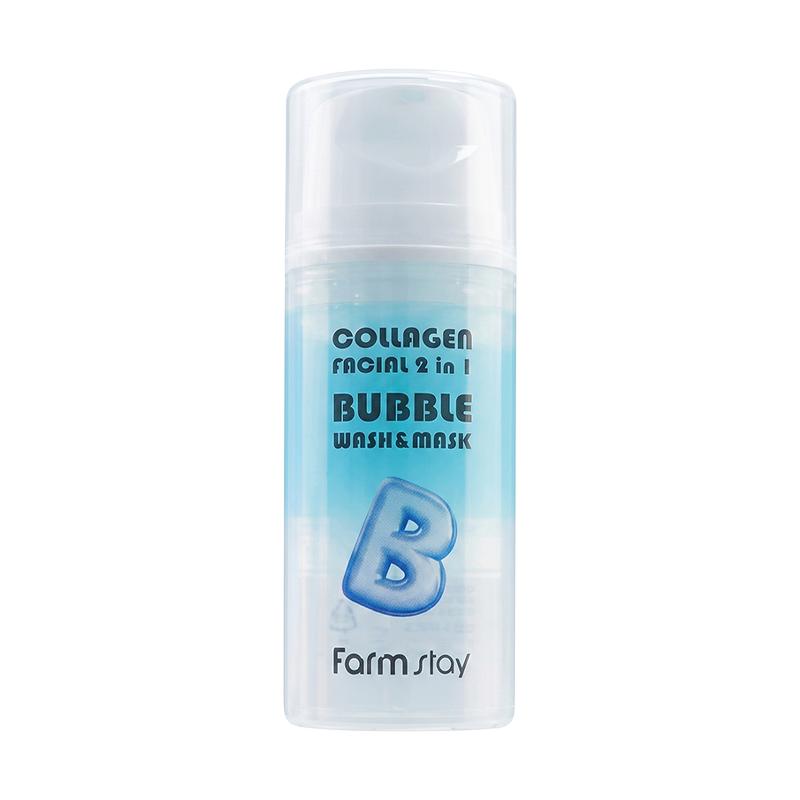 FARM STAY Collagen Facial 2 In 1 Bubble Wash & Mask 100ml (3 Options)