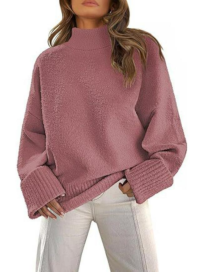 

2024 Hot-Selling European & American Women s Autumn/Winter High Collar Plush Sweater Pullover XL