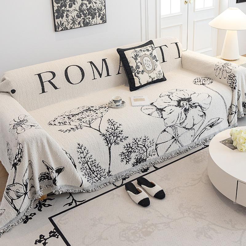 

Winter Thickened Fleece Sofa Towel Full Cover Cloth Nordic High-Grade Sofa Cushion Dust-Proof All-Inclusive Universal Cover Cover Blanket 180*130cm