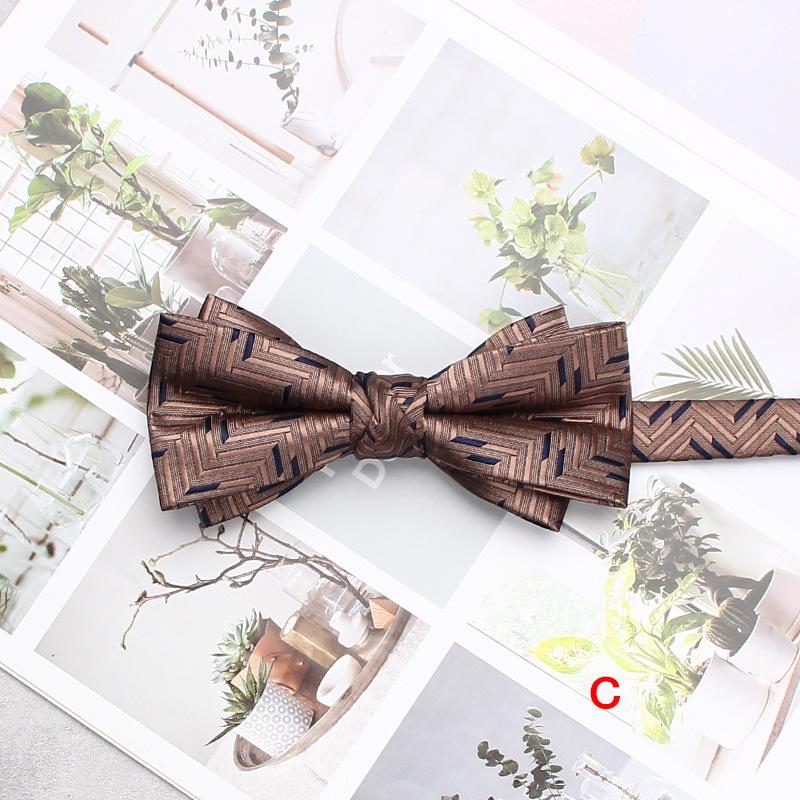 Men'S Wedding Dress Bow Tie Wedding Dress Shooting Chinese Personality Burgundy Bow Tie Double Bow Tie