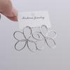 Exaggerated Flower Dangle Earrings Hollow Big Floral Knot Design Metal Drop Earrings for Women Punk Personality Jewelry