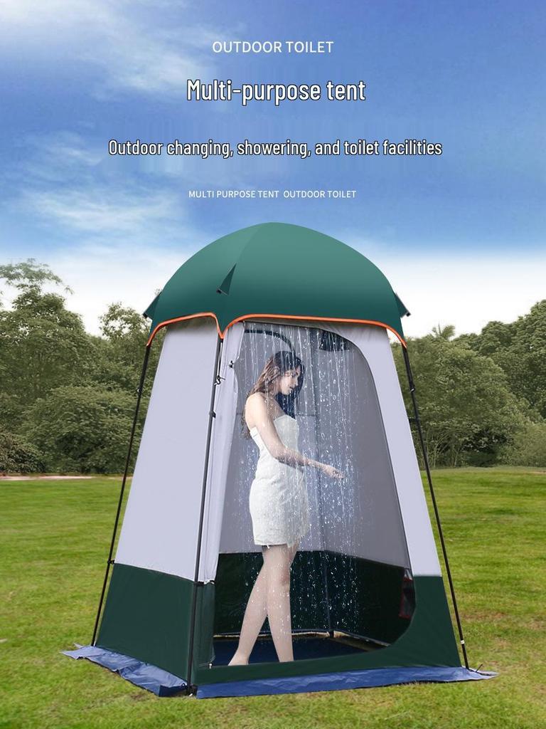 Rainproof Outdoor Camping Shower & Changing Tent for Beach, Fishing, Mobile Toileting, and More