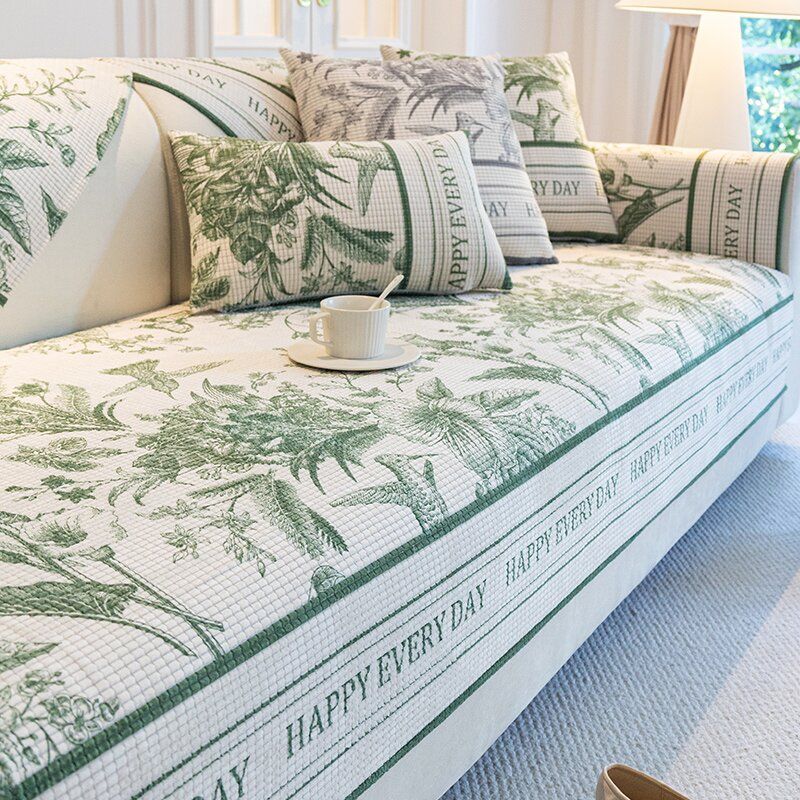 1pc Floral Pattern Sofa Cover Pet-Friendly, Solid Color, 350-400g Fabric, Fits Single, Double, Triple, and Quadruple Seater Sofas, Home Decor