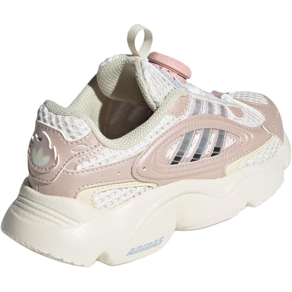 Adidas Originale Ozmillen Boa C Vielseitige Mode Langlebig Low-Top Kinder Freizeitschuhe Kinder Freizeitschuhe Rosa Weiß JS2481
