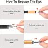 MultiDevice Touch screens Pen With Ballpoint Function High Sensitivity Tip For Androids Tablets Phones Durability Design
