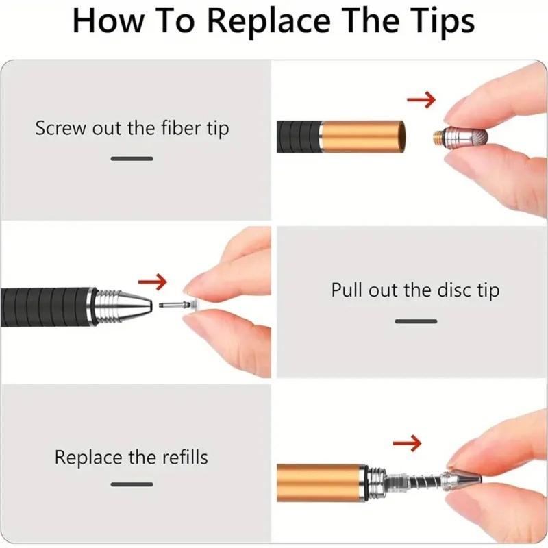 MultiDevice Touch screens Pen With Ballpoint Function High Sensitivity Tip For Androids Tablets Phones Durability Design