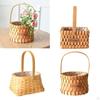 Decorative Hanging Rattan Woven Flower Hand Baskets Pinic Storage Containers for Tabletop Home and