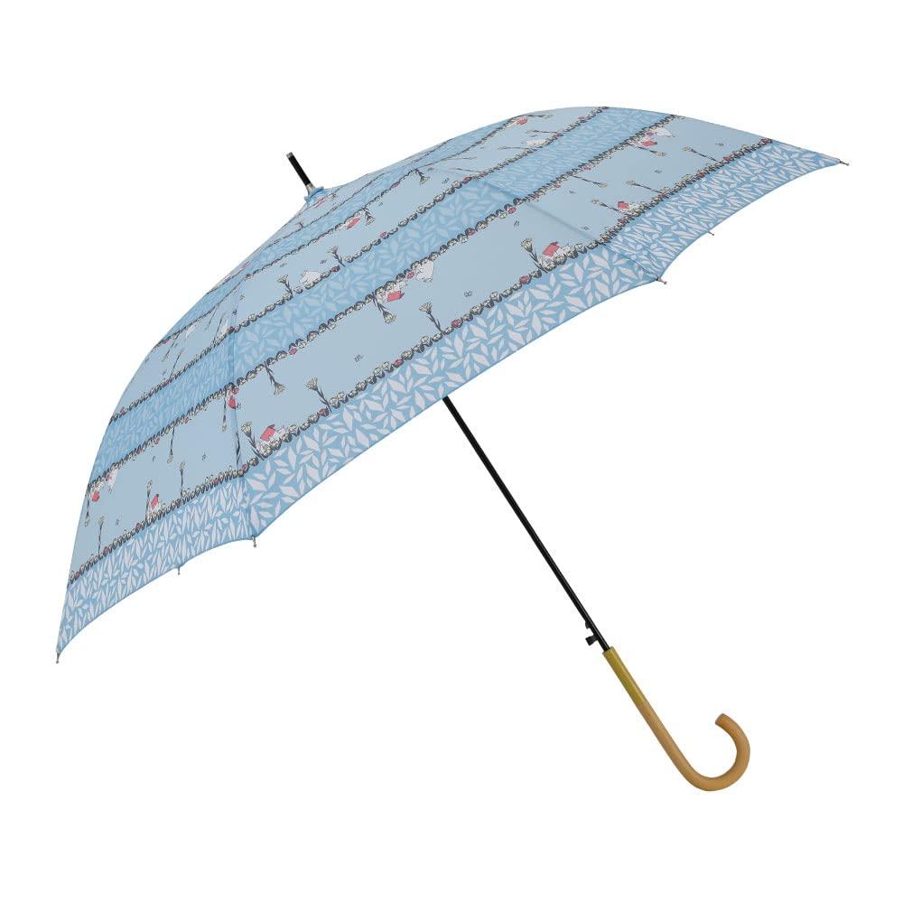 Ogawa Moomin Parasol for Women, Flower and Reading Design, Rain or Shine, Water-Repellent, UV-Repellent, 60cm, 7 Ribs, 85891