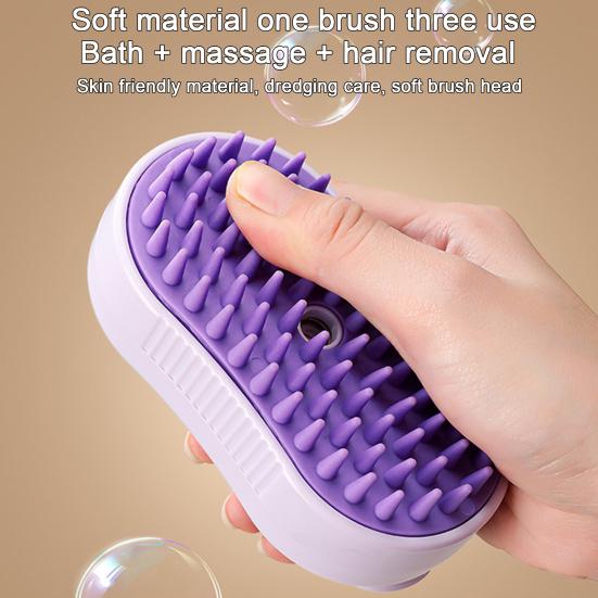 Pet Steam Brush USB Charging Spray Cat Brush for Shedding Remove Static Flying Hair Self Cleaning Dog Massage Brush for Dogs Cats Pet Grooming Tool