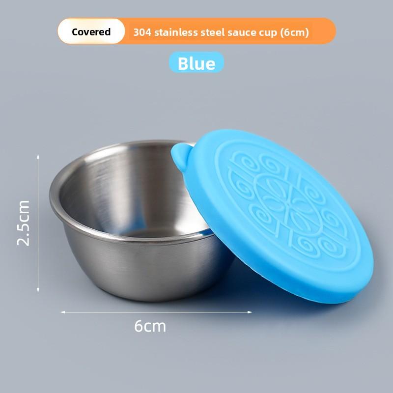 304 Stainless Steel Portable Dipping Sauce Box for Barbecue Mini Seasoning Container