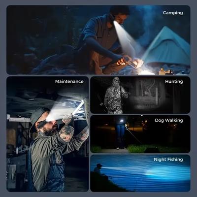 1/2PCSOutdoor LED Headlamp Motion Sensor Rechargeable Waterproof Detachable Hands Free Headlight for Camping Hiking Fishing Work