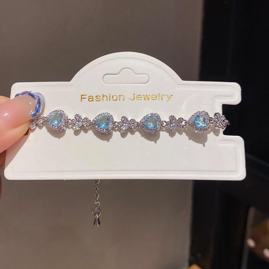Bracciale a Forma di Farfalla con Fiocco in Zircone Ovali Microincastonati per la Moda Femminile Regalo