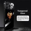 Glitter World Map Heart mobile phones Glass phone case for iphone 17 pro max cover for iPhone 17 16 15 14 13 12 11pm Pro Plus