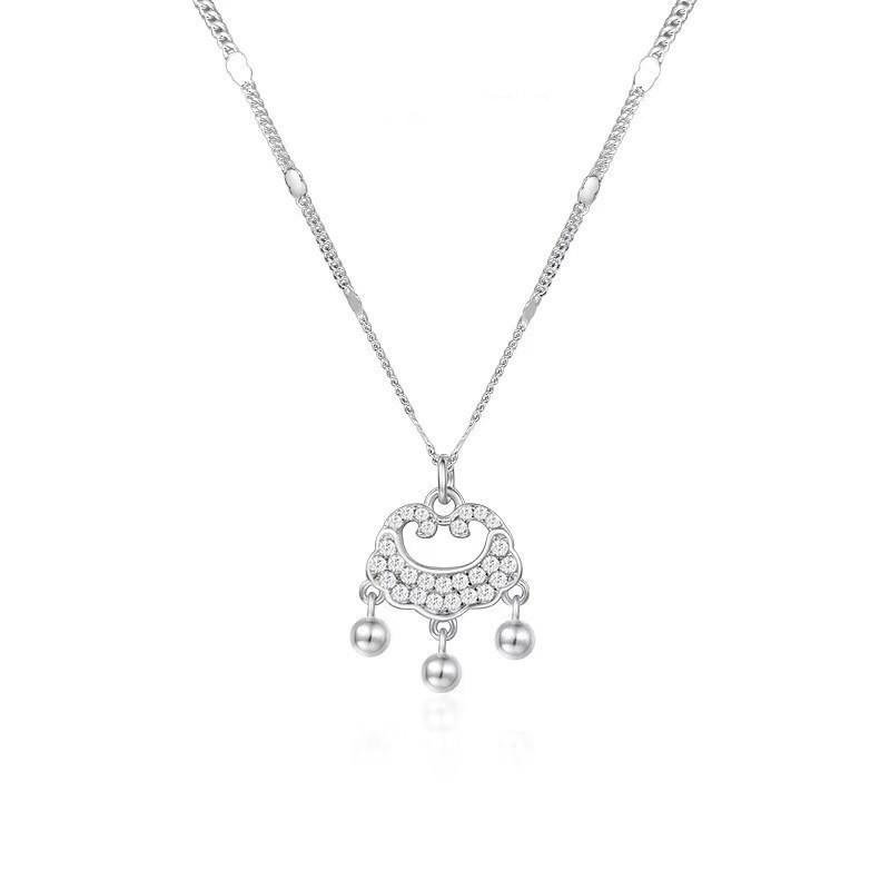 Купрониккелевое Красное Книжное Ожерелье-Замок Безопасности Fan Qi для Женщин - Благоприятный Китайский Амулет Удачи