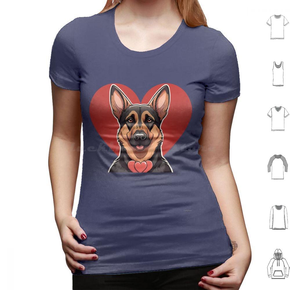 Cute Valentine German Shepherd Dog T Shirt Men Women Kids   Valentine Valentine Dog German Shepherd Cute Dog Dog In Heart