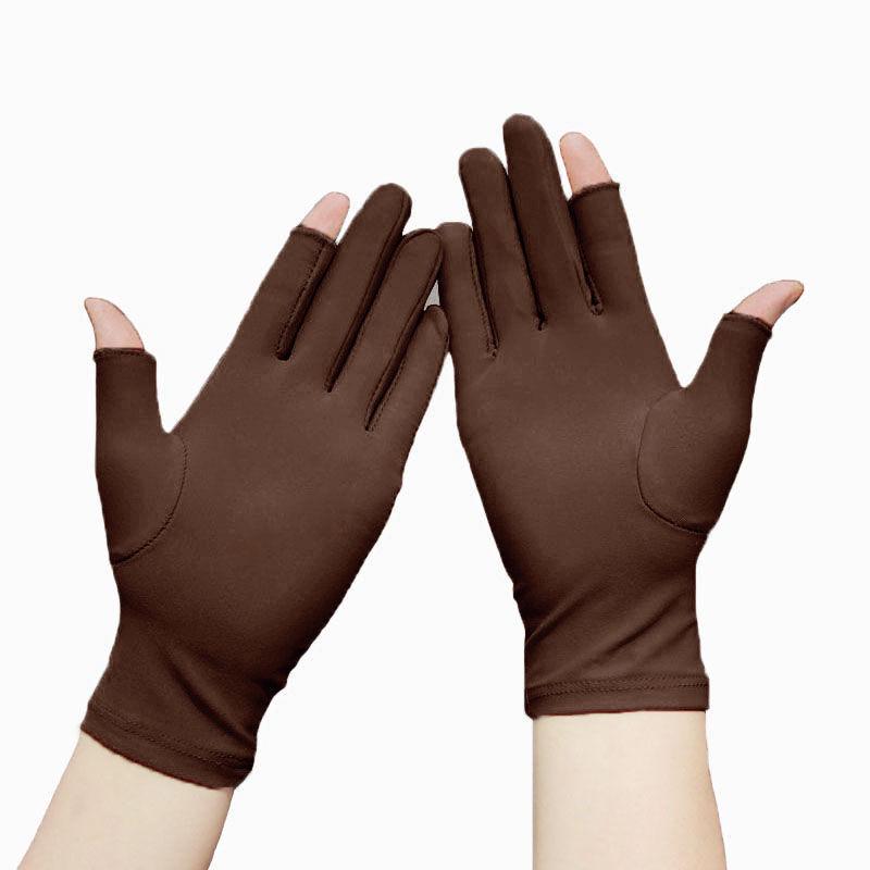 

Unisex Spandex Sun Protection Half-Finger Gloves for Touchscreen Use - Ideal for Driving, Cycling, and Outdoor Work in Spring and Autumn. One Size