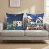 L-Line Puppy CARTOON Cushion Cover Multi-Scene Pillow Cover for Home & Car - Reversible, Soft & Durable for Daily Use