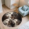 Dalmatian Pattern Round rug,Carpet Rug for Living Room Bedroom  Playroom ,Non-slip Floor Mat,Holiday Gifts and Birthday Gifts.