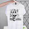 Dandadan Turbo Granny Cat Tābo Babā Harajuku Man T Shirts Tees Shirt Tops Design Short-Sleeved Aesthetic Anime T Shirt