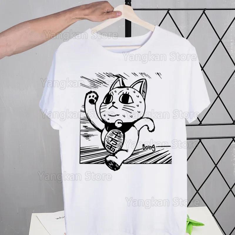 Dandadan Turbo Granny Cat Tābo Babā Harajuku Man T Shirts Tees Shirt Tops Design Short-Sleeved Aesthetic Anime T Shirt