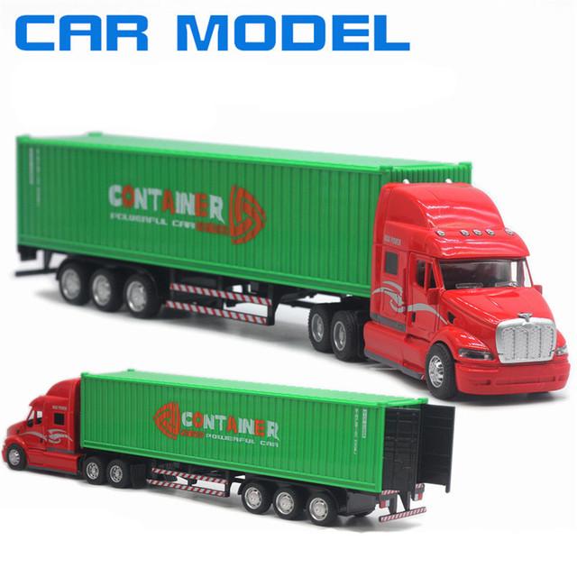

1:48 контейнеровоз транспортная модель грузовика литая модель автомобиля кузов разделительная дверь может быть открыта оттягиваемая детская игрушка подарочная коллекция