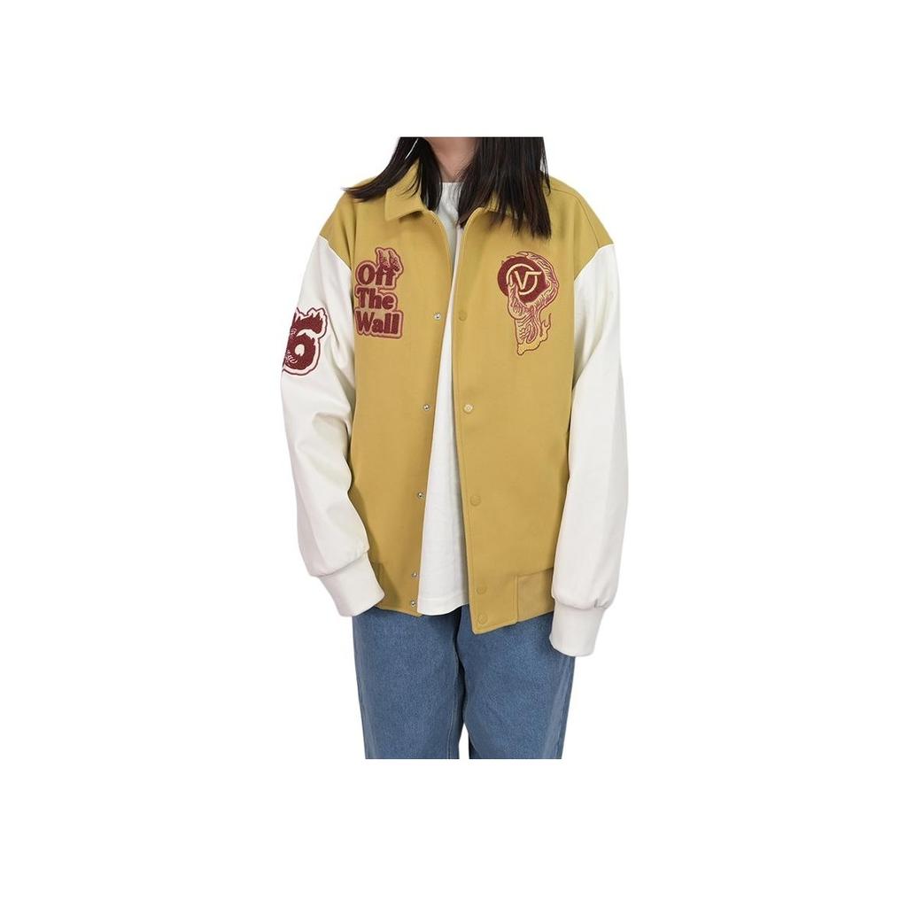 Vans Jahr des Drachen Serie Patchwork Rücken Drachen Stickerei Baseballjacke Unisex Jacke Braun VN000GP55QJ