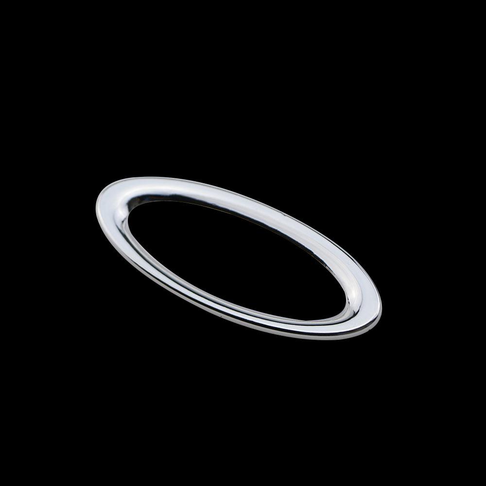 Hochwertige Lenkrad ABS Chrom Zierleiste Abdeckung Logo Ring für Ford Mondeo 2009 2010 2011 2012 2013 2014 2015 Autozubehör