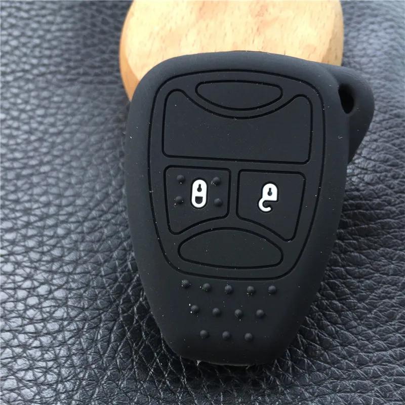 silicone rubber car key cover Case for JEEP Commander Grand Cherokee Liberty Wrangler Compass Patriot 2 button key