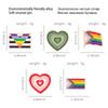 Creative Heart Shaped Rainbow Brooch Stylish Alloy Enamel Pin For Fashionable Personalization