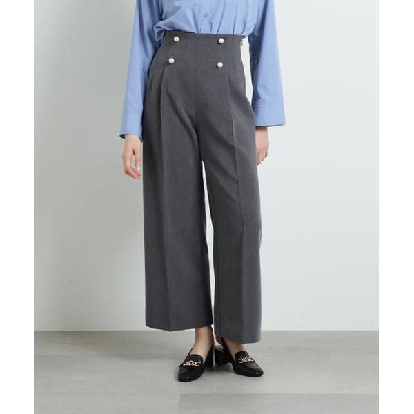 Jill by Jill Stuart Pearl Button Wide Pants