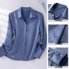 Damen V-Ausschnitt Langarm Chiffon Professionelles Bluse