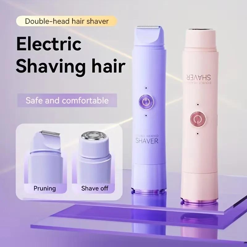 1Pc Electric Shaver for Woman Double Head Dual Purpose Female Razor Body Epilator Leg Underarm Bikini Electric Hair Remover Trimmer