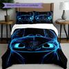 3pcs Duvet Cover Set (1*Duvet Cover + 2*Pillowcase, Without Core), How To Train Your Dragon Print Bedding Set, Bedroom Decor, All‑Season, Birthday Gif