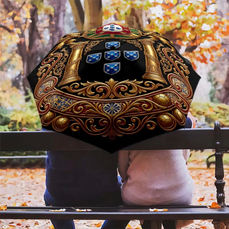 Royal Heraldry Ornate Design Folding umbrella Portable travel Umbrella travel light