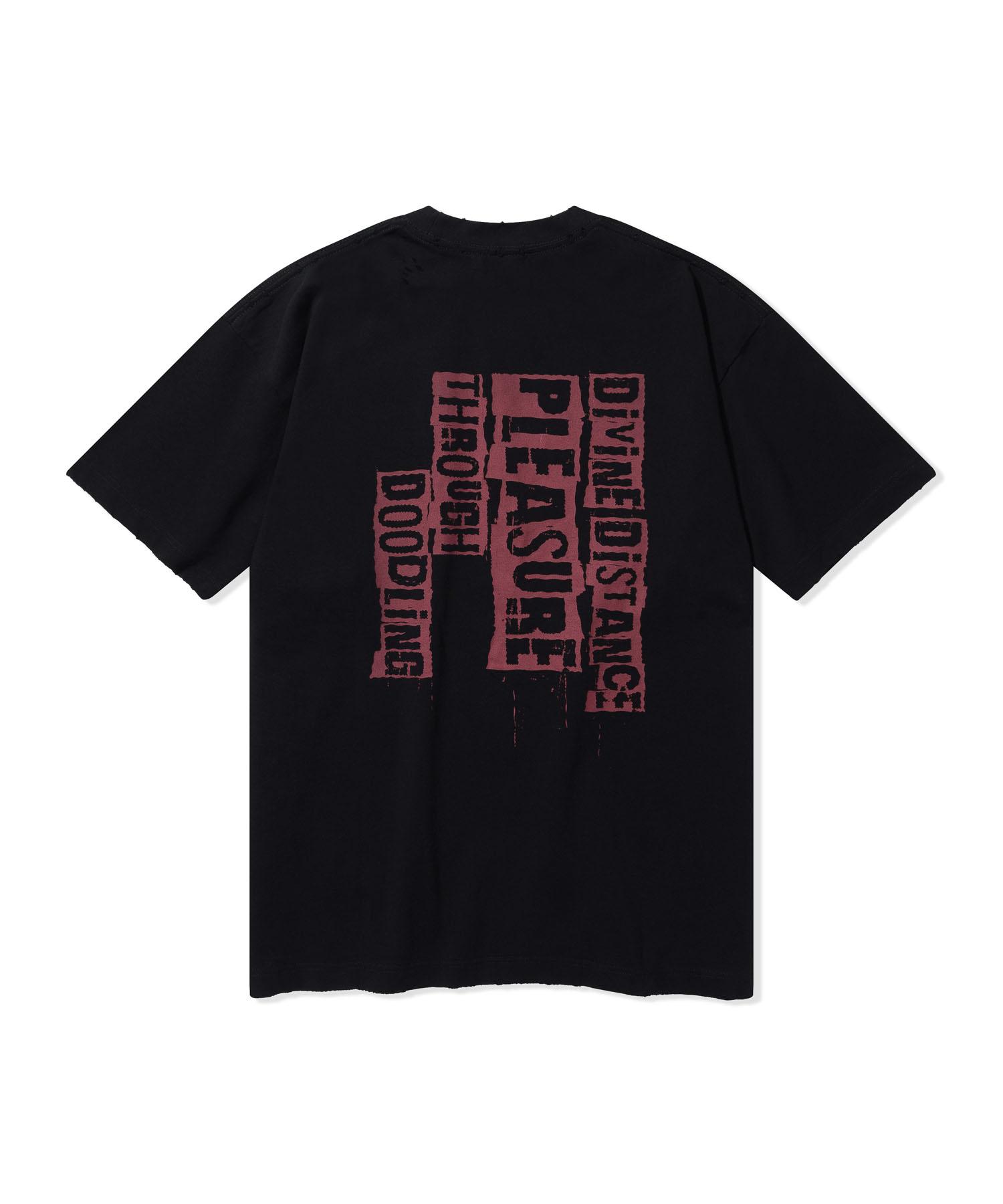 Divine Distance Damaged Punk Logo T-Shirt [Black] Xl